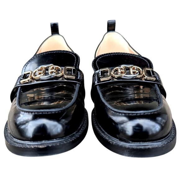 Sam Edelman Christy Slip On Loafer Patent Black Womens 9 Preppy Academia - Picture 5 of 10
